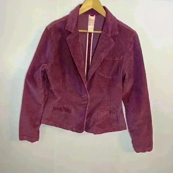 Star Jeans Jackets & Blazers - Vintage STAR Blue Jeans Pure Indigo Corduroy Pink Jacket Womens Med Retro